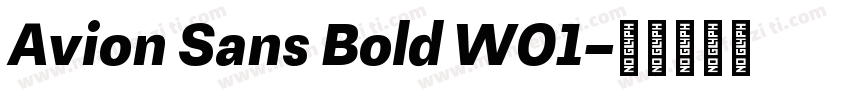 Avion Sans Bold W01字体转换